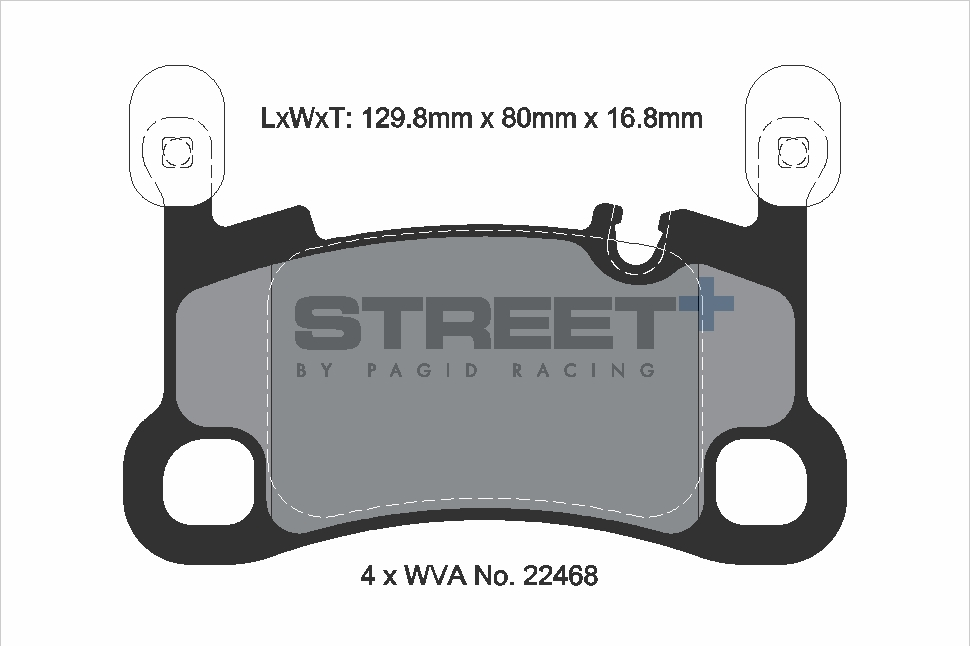 Porsche Racing plaquettes de frein HA T8270SP2001 Street+ PAGID