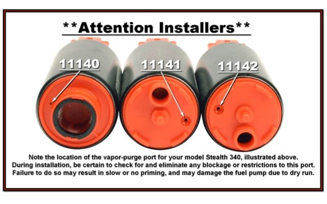 Bomba de combustible interna Aeromotive Stealth 340 hasta 500cv