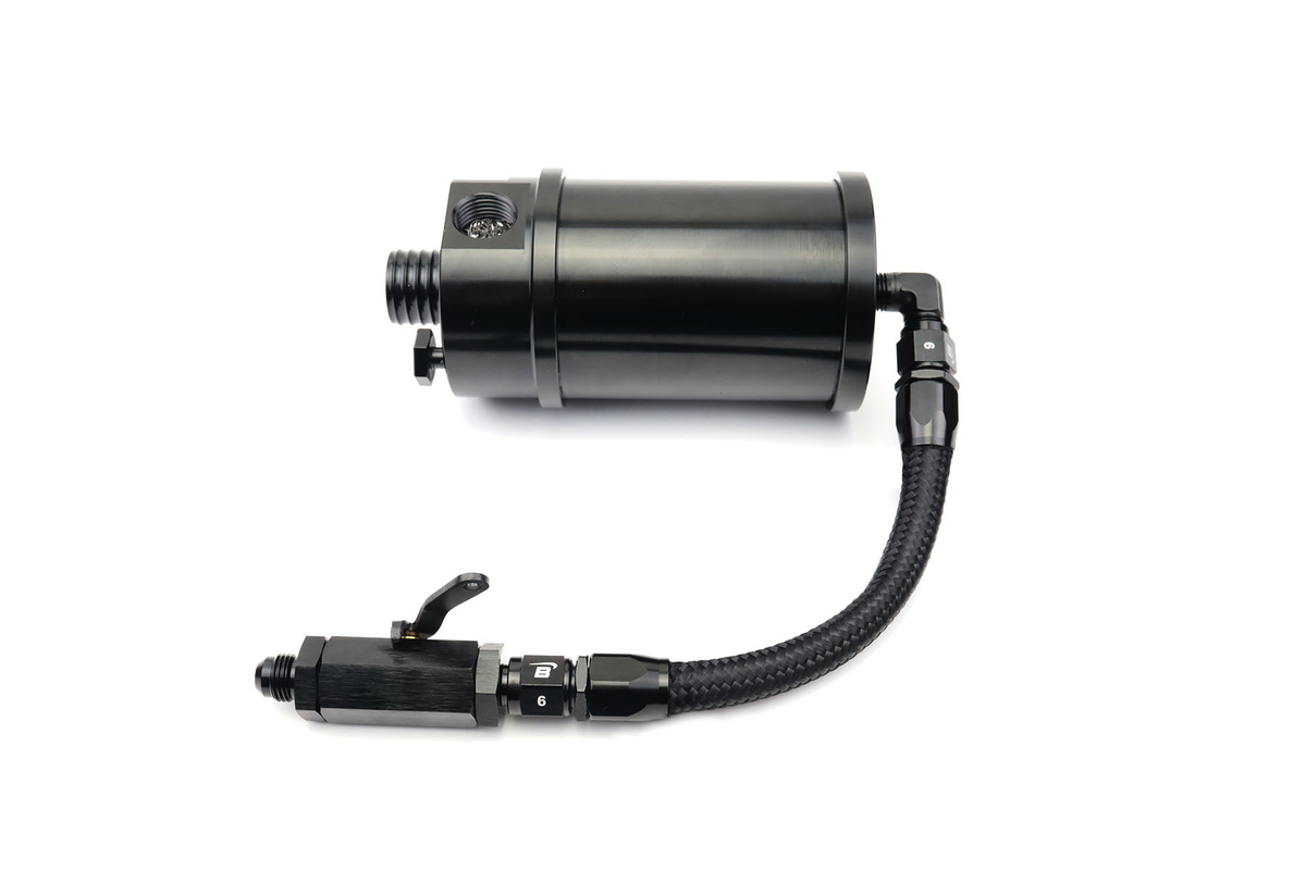 Catchtank Oil Drain System Dash 4 with Shut-Off Valve BAR-TEK®
