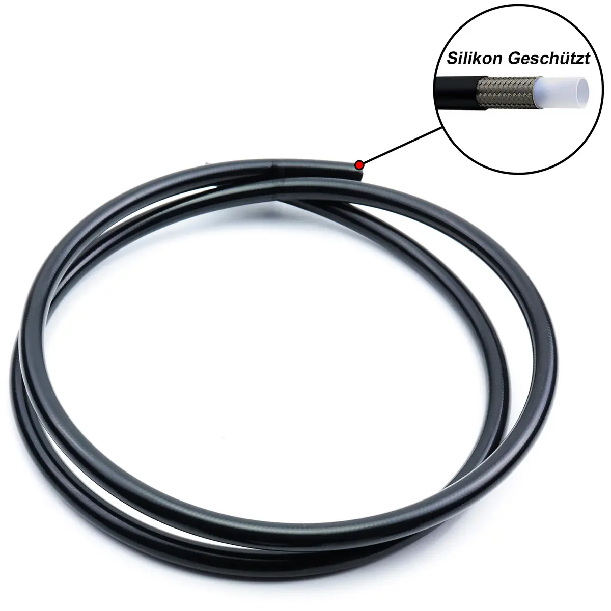 PTFE Alu Fitting 45° – AN4/Dash 4 (7/16-20 UNF), Schwarz, CNC-gefertigt, Für Öl/Kraftstoff/Wasser